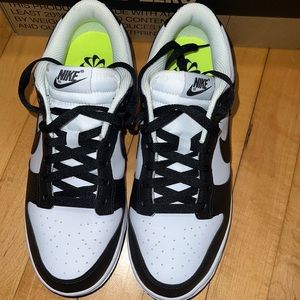 Nike black and white low dunks